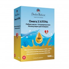 Dr. Nature Ултра Омега 3, 60 капсули х 1000мг Dr. Nature Ултра Омега 3, 60 капсули х 1000мг