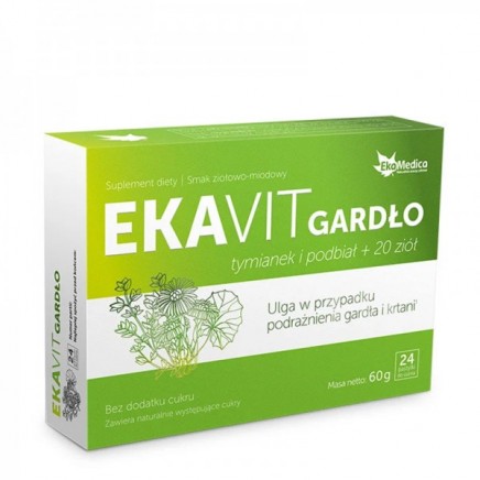 /EkaVit за гърло 24 Lozenges в категория Възпаления. EkaVit за
