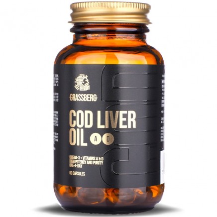 /Cod Liver Oil + A + D 60 Softgels в категория Витамин A. Cod Liver Oil + A + D 60
