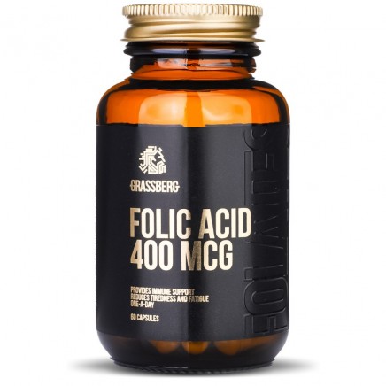 /Folic Acid 400 mcg 60 Capsules в категория Витамин B9. Folic Acid 400 мкг 60