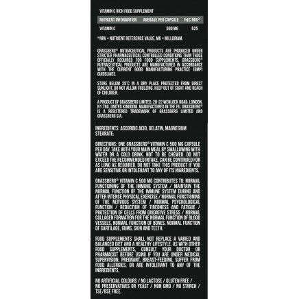 /Vitamin C 500 mg 60 Capsules в категория Витамин C. Vitamin C 500 мг 60