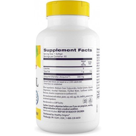 Мнения и ползи от Natural Ubiquinol 300 мг 60 гел-капсули | Healthy HOG-364939/Natural Ubiquinol 300 mg 60 Softgels в категория Сърдечно-съдово