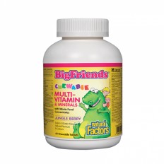 Multi-Vitamin & Minerals Big Friends® / Мултивитамини и минерали за деца х 60 дъвчащи таблетки с вкус на плодове от джунглата Multi-Vitamin & Minerals Big Friends® / Мултивитамини и минерали за деца х 60 дъвчащи таблетки с вкус на плодове от джунглата