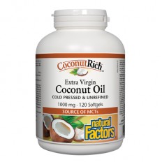 CoconutRich™ Coconut Oil Extra Virgin / Кокосово масло 1000 mg x 120 софтгел капсули