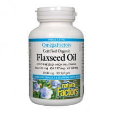 Flaxseed Oil - Ленено масло 1000 mg, 90 софтгел капсули