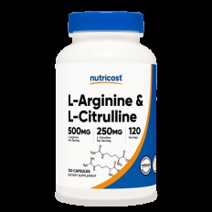Л-Аргинин + Л-Цитрулин  (L-Arginine + L-Citrulline) 550 mg + 250 mg, 120 капсули