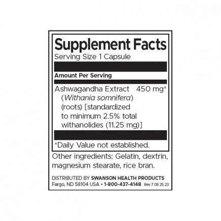 SWS-14287/Ashwagandha Extract - Standardized 450 mg 60 Capsules в категория