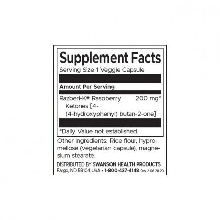 /Double Strength Razberi-K Raspberry Ketones 200 mg 60 Veg Caps в категория