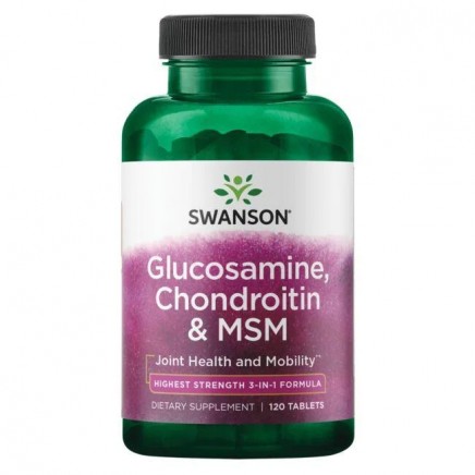 /Glucosamine, Chondroitin & MSM 3-in-1 Formula 120 Tablets в категория Сяра.