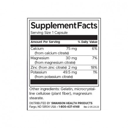 /Mineral Citrate Complex 60 Capsules в категория Минерали. Mineral Citrate