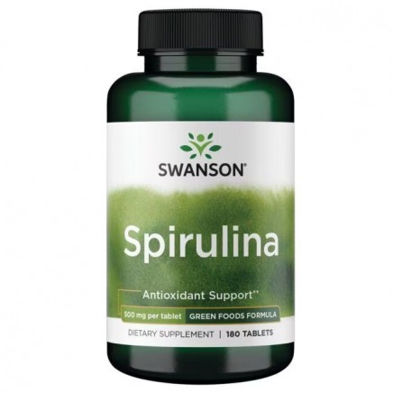 /Spirulina 500 mg 180 Tablets в категория Сърдечно-съдово здраве.