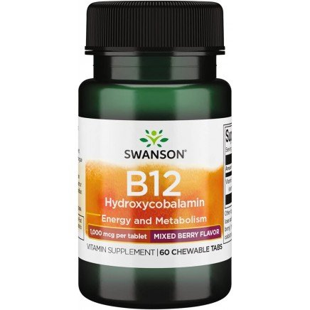 SWS-028699/Vitamin B12 Hydroxycobalamin Berry Flavor 60 Chewable Tablets в категория