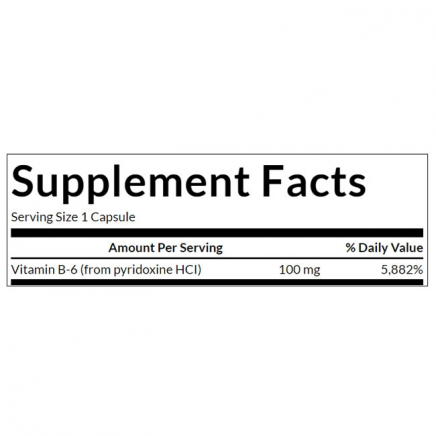/Vitamin B6 Pyridoxine 100 mg 250 Capsules в категория Витамин B6. Vitamin B6