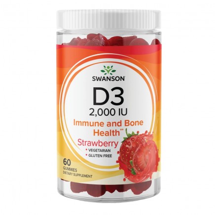 - Vitamin D3 Immune & Bone Health 60 Gummies Strawberry Flavor в категория