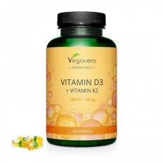 Витамин D3 1000 IU + К2 100 µg 120 капсули, 100% Vegan Витамин D3 1000 IU + К2 100 µg 120 капсули, 100% Vegan