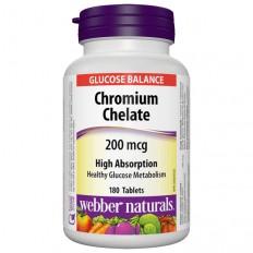 Chromium Chelate 200 мкг 180 таблетки | Webber Naturals Chromium Chelate 200 мкг 180 таблетки | Webber Naturals