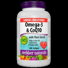 Lowers Cholesterol Omega-3 & CoQ10+Plant Sterols/ Омега-3 с Коензим Q10 и Фитостероли х 200 софтгел капсули Lowers Cholesterol Omega-3 & CoQ10+Plant Sterols/ Омега-3 с Коензим Q10 и Фитостероли х 200 софтгел капсули
