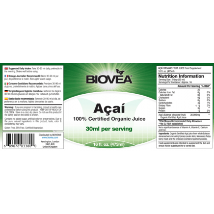 BVA-03380 - Acai Juice 100% Organic 473 ml в категория