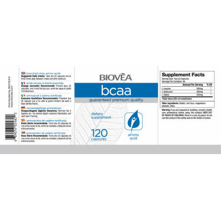 BVA-07296 - BCAA 120 Capsules в категория . BCAA (Верижно разклонени
