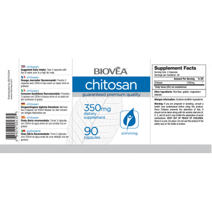 BVA-00430, BVA-02148 - Chitosan 350 mg 90 Capsules в категория Венци и Зъби.