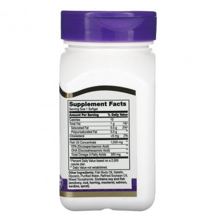 CEN-21495 - Fish Oil 1000 mg Omega-3 300 mg 60 Softgels в категория Астма.