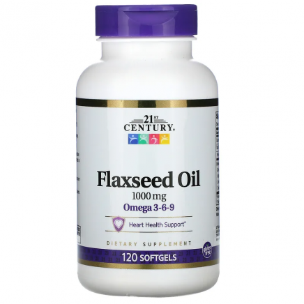 CEN-22871 - Flaxseed Oil 1000 mg Omega 3-6-9 120 Softgels в категория Аритмия.