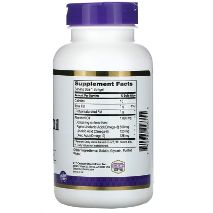 CEN-22871 - Flaxseed Oil 1000 mg Omega 3-6-9 120 Softgels в категория Аритмия.