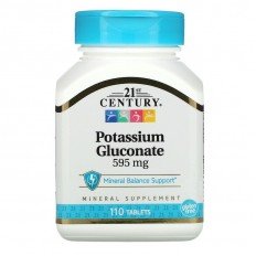 Potassium Gluconate (Калий) 595 мг 110 таблетки