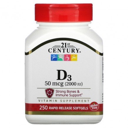 Мнения и ползи от Vitamin D3 2000 IU 250 дражета четете в Zdrave365.com CEN-27416 - Vitamin D3 50 mcg (2000 IU) 250 Rapid Release Softgels в категория