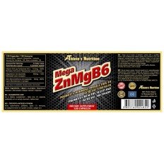 Mega ZnMgB6 120 capsules I Athlete's Nutrition Mega ZnMgB6 120 capsules I Athlete's Nutrition