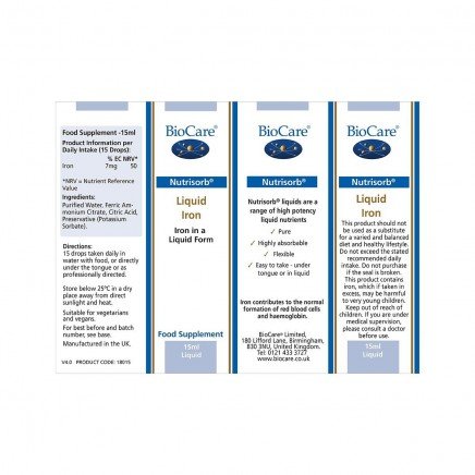 BCR-180157 - Nutrisorb Liquid Iron 15 ml в категория Минерали. Nutrisorb