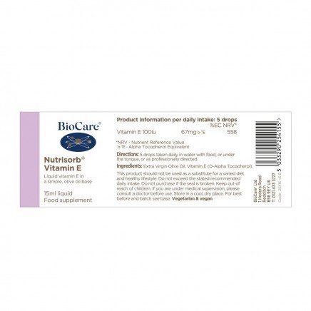 BCR-254155 - Vitasorb Liquid Vitamin E 15 ml в категория Витамини. Nutrisorb