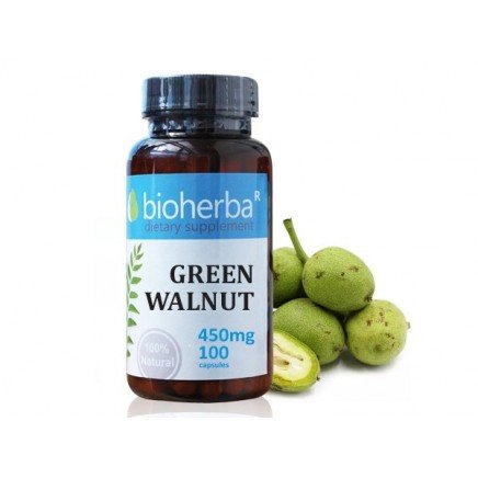 - Green Walnut 450 mg 100 Capsules в категория Холестерол. Green Walnut 450