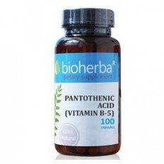 Pantotenic Acid (Vitamin B5) 60 мг 100 капсули Pantotenic Acid (Vitamin B5) 60 мг 100 капсули