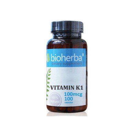 BHB-414946 - Vitamin K1 100 mcg 100 Capsules в категория Витамини. Vitamin K1 100