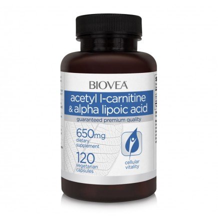 BVA-02073, BVA-03217 - Acetyl L-Carnitine & Alpha Lipoic Acid 650 mg 120 Capsules в