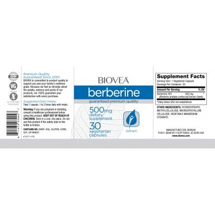 BVA-03004 - Berberine 500 mg 30 Vegetarian Capsules в категория Отслабване.