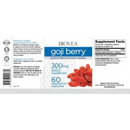 BVA-02236 - Goji Berry 600 mg 60 Capsules в категория Антиоксиданти. Goji
