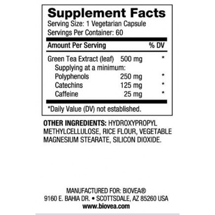 BVA-02249 - Green Tea 500 mg 60 Vegetarian Capsules в категория