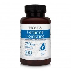 L-Arginine/L-Ornithine 750 мг 100 капсули