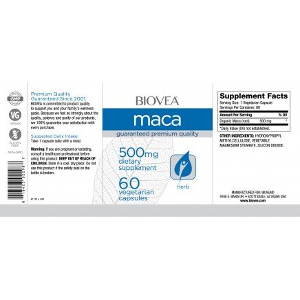 BVA-02298 - Maca 500 mg 60 Vegetarian Capsules в категория Растителни