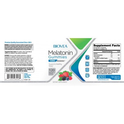 BVA-03456 - Melatonin 10 mg 120 Gummies в категория Безсъние. Melatonin 10 мг