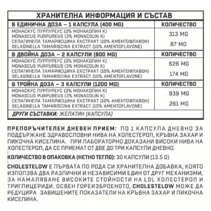 - CholesteLow 30 Capsules в категория Атеросклероза. CholesteLow 30