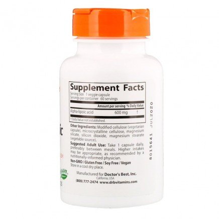 DRB-00133 - Alpha-Lipoic Acid 600 mg 60 Veggie Capsules в категория