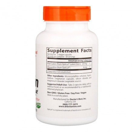 DRB-00143 - Lutein 10 mg 120 Veggie Capsules в категория Здраве на