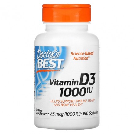 Мнения и ползи от Vitamin D3 1000 IU 180 гел-капсули четете в Zdrave365.com DRB-00209 - Vitamin D3 1000 IU 180 Softgels в категория Витамини. Vitamin D3 1000