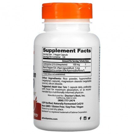 DRB-00183 - High Absorption CoQ10 with BioPerine 100 mg 120 Veggie Caps в категория