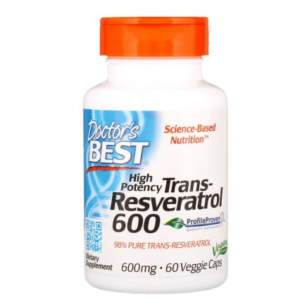 DRB-00416 - High Potency Trans-Resveratrol 600 mg 60 Veggie Capsules в категория Анти