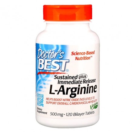DRB-00200 - Sustained Plus Immediate Release L-Arginine 500 mg 120 Tablets в категория
