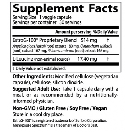 DRB-00297 - Menopause Spectrum With Estrog-100 30 Veggie Caps в категория Женско